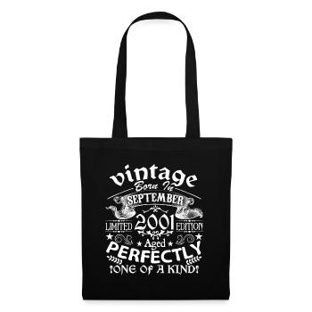 September 2001 | birthday 2001 born in September - Tote Bag - black - Front