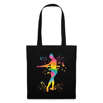 Ballet Dancer Colorsplash Ballerina - Tote Bag - black - Front