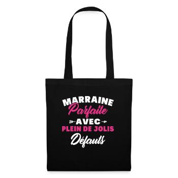 Marraine parfaite avec plein de jolis défauts - Sac en tissu - noir - Devant