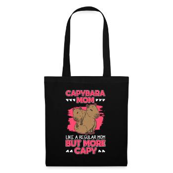 Capybara Mama Mignon Capybara - Sac en tissu - noir - Devant