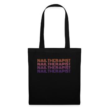 Thérapeute des ongles Drôle Nail Art Nail Tech - Sac en tissu - noir - Devant