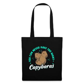 Capybara Nager Wasserschwein Nagetier - Stoffbeutel - Schwarz - Vorne