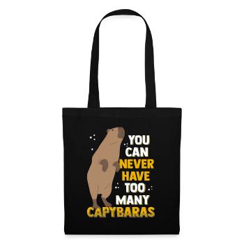 Rongeur Capybara Rongeur mignon Capybara - Sac en tissu - noir - Devant