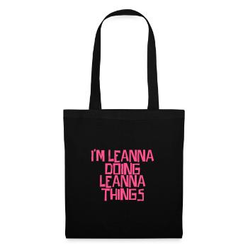 Je suis Leanna en train de faire des choses Leanna - Sac en tissu - noir - Devant