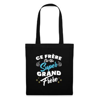 ce frère est un super grand frère - Sac en tissu - noir - Devant