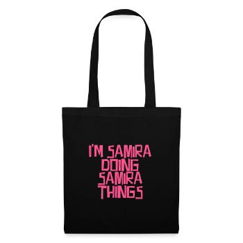 Je suis Samira en train de faire des choses à Samira - Sac en tissu - noir - Devant