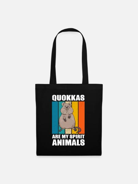 Quokka Australien Beuteltier - Stoffbeutel - Schwarz