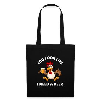 Funny Drinking - You look like I need another beer - Stoffbeutel - Schwarz - Vorne