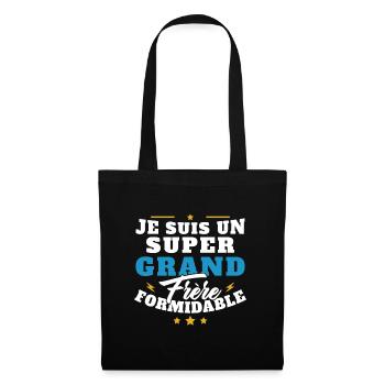 Je suis un Grand frère formidable cadeau - Sac en tissu - noir - Devant