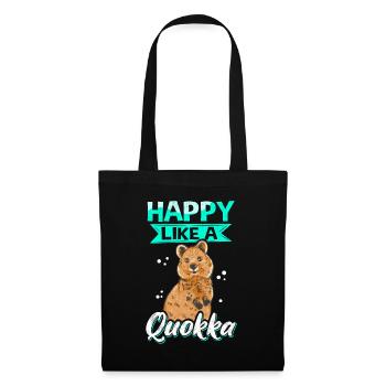 Kangourou marsupial à queue courte Quokka Australie - Sac en tissu - noir - Devant