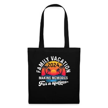 Vacances d’été en famille 2024 - Sac en tissu - noir - Devant
