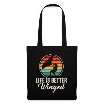 Life Is Better Winged Wing Foil Wings - Tote Bag - black - Front