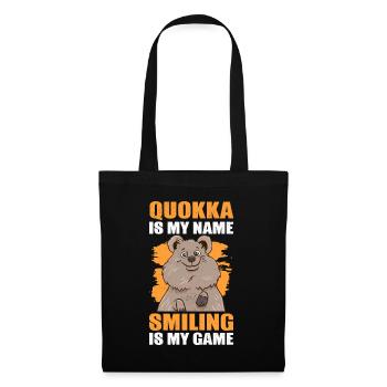 Quokka Animal Funny Australia Marsupial - Tote Bag - black - Front