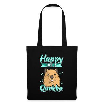 Marsupial Kangourou à queue courte Quokka Heureux - Sac en tissu - noir - Devant