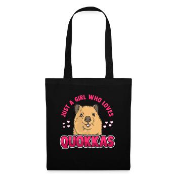 Quokka marsupial kangourou à queue courte drôle - Sac en tissu - noir - Devant
