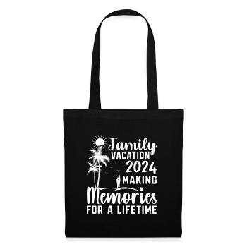 Vacances en famille 2024 Créer des souvenirs - Sac en tissu - noir - Devant