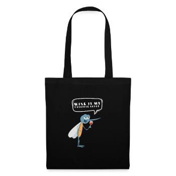 Dégustation de vin - Le vin est ma couleur préférée - Sac en tissu - noir - Devant