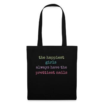 The happiest girls have the prettiest - Tote Bag - black - Front