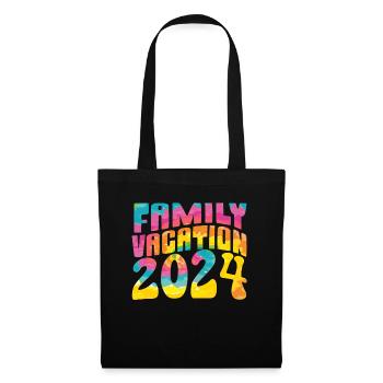 Voyage en famille 2024 Vacances en famille - Sac en tissu - noir - Devant