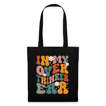 Dans mon ère Overthinker Overthink Groovy - Sac en tissu - noir - Devant