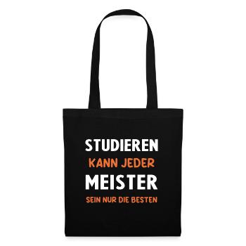 Meister Prüfung Bestanderen Prüfung - Stoffbeutel - Schwarz - Vorne