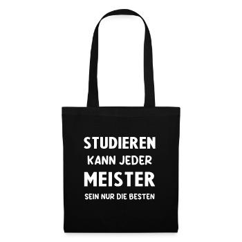 Meister Prüfung Bestanderen Prüfung - Stoffbeutel - Schwarz - Vorne