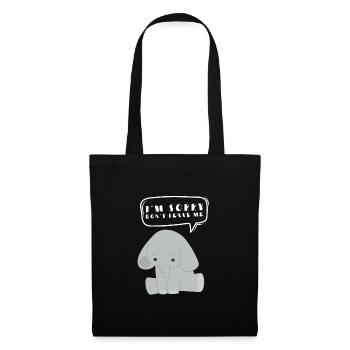 Excuses de couple - Je suis désolé de ne pas me quitter - Sac en tissu - noir - Devant