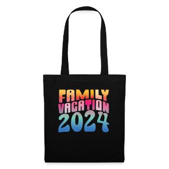 Voyage en famille 2024 Vacances en famille - Sac en tissu - noir - Devant