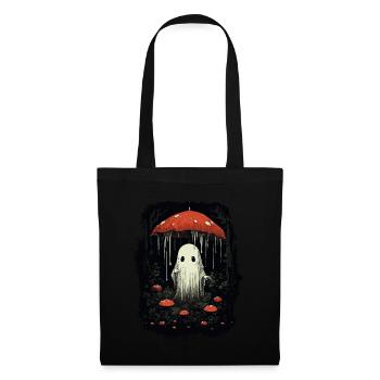 Halloween Champignon Fantôme Fantôme Cottagecore - Sac en tissu - noir - Devant