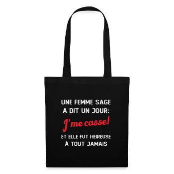 idee depart collegue de travail humour - Sac en tissu - noir - Devant