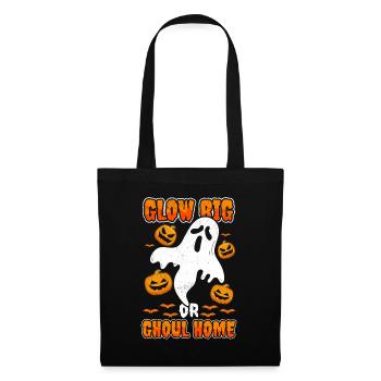 Halloween Fantôme Fantôme Goule Jack o Lanterne - Sac en tissu - noir - Devant