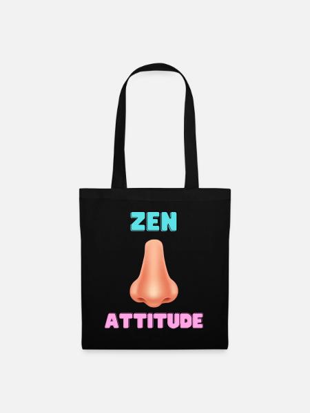 Zen-Haltung - Stoffbeutel - Schwarz