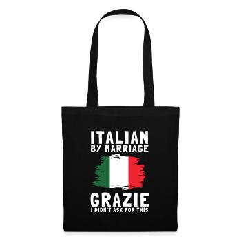 Italia - Italian by marriage - Stoffbeutel - Schwarz - Vorne