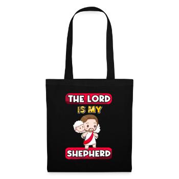 Psalm 23 Der Herr ist mein Hirte - Stoffbeutel - Schwarz - Vorne