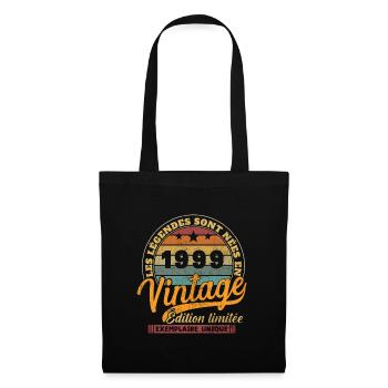 1999 Vintage Born In 1999 Birthday Gift - Tote Bag - black - Front