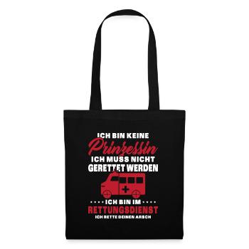Frauensanitäterin Sanitäterin - Stoffbeutel - Schwarz - Vorne