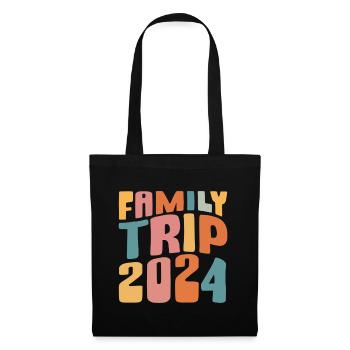 Voyage en famille 2024 Vacances en famille - Sac en tissu - noir - Devant
