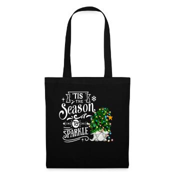 Tis The Season To Sparkle Christmas Gnome - Tote Bag - black - Front