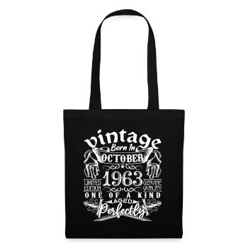 1963 October 1963 Birthday October 1963 - Tote Bag - black - Front