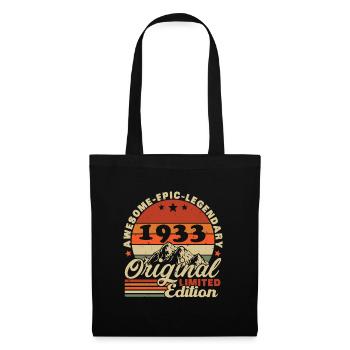 Original 1933 Rétro Vintage Anniversaire - Sac en tissu - noir - Devant