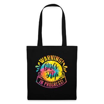 Warning Girls Trip In Progress - Tote Bag - black - Front