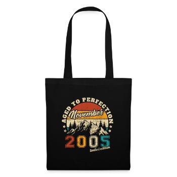 Vintage Birthday Gift Born in November 2005 - Tote Bag - black - Front