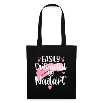 Easily distracted by nail art Nail Tech - Tote Bag - black - Front