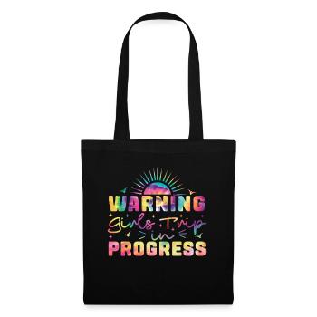 Avertissement Girls Trip En Cours - Sac en tissu - noir - Devant
