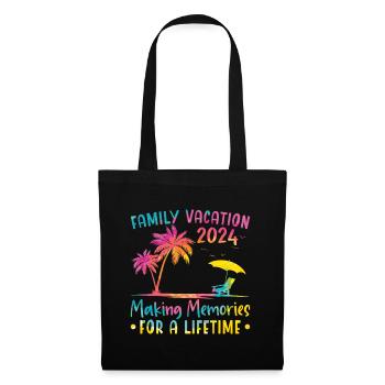 Des vacances en famille pour créer des souvenirs - Sac en tissu - noir - Devant