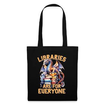 Bibliotheken Sind Für Alle Da Bibliothekar - Stoffbeutel - Schwarz - Vorne