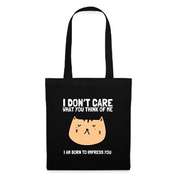 LGBTQ - I don't care what you think about me - Tote Bag - black - Front