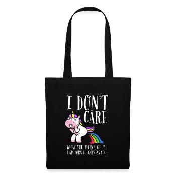 LGBTQ - I don't care what you think about me - Tote Bag - black - Front