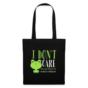 LGBTQ - I don't care what you think about me - Tote Bag - black - Front