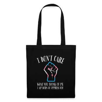 LGBTQ - I don't care what you think about me - Tote Bag - black - Front